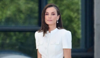 Queen Letizia Wore Self-Portrait Dress to a Mass with Pope Leo