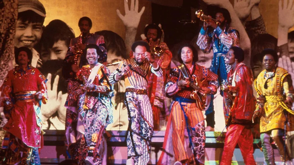 Earth Wind And Fire perform at Music for UNICEF Concert at The United Nations in New York, on January 9, 1979. (Photo by Michael Putland/Getty Images)