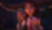 Animated girl in white shirt and red tie stares in shock at glowing fingertips in a dark, magical room.