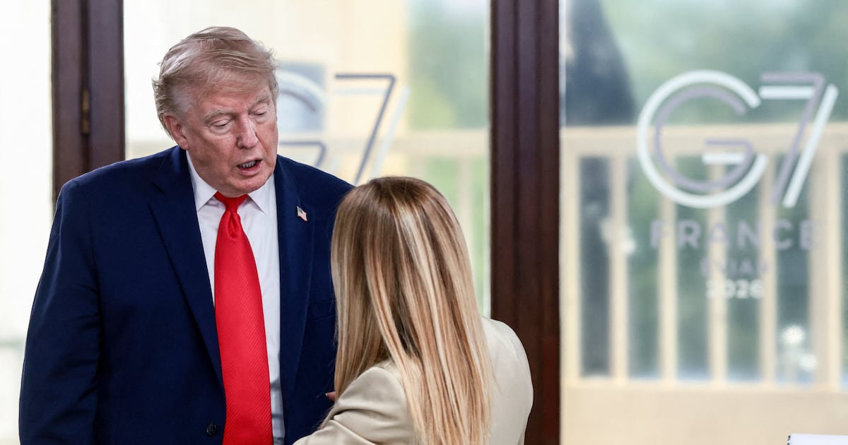 Giorgia Meloni says Donald Trump fabricated story that she begged him for photograph – The Irish Times