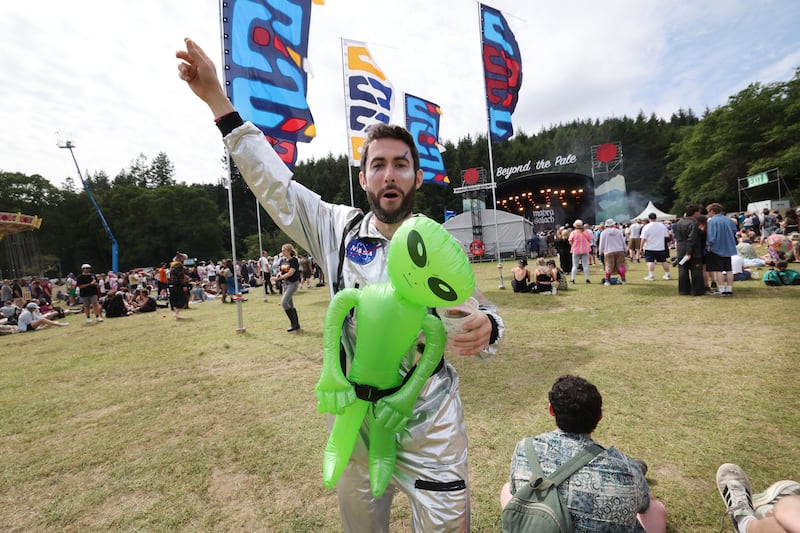 James O’Reilly from Navan at the 2026 Beyond the Pale festival in Glendalough estate, Co Wicklow. Photograph: Alan Betson

