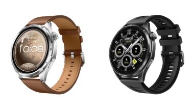 Honor Watch 6 in brown and back side by side