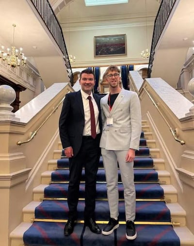 Former minister of state Brendan Griffin and Olympic gold medallist Daniel Wiffen