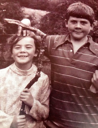 Ellie and Hughie in a childhood  shot.