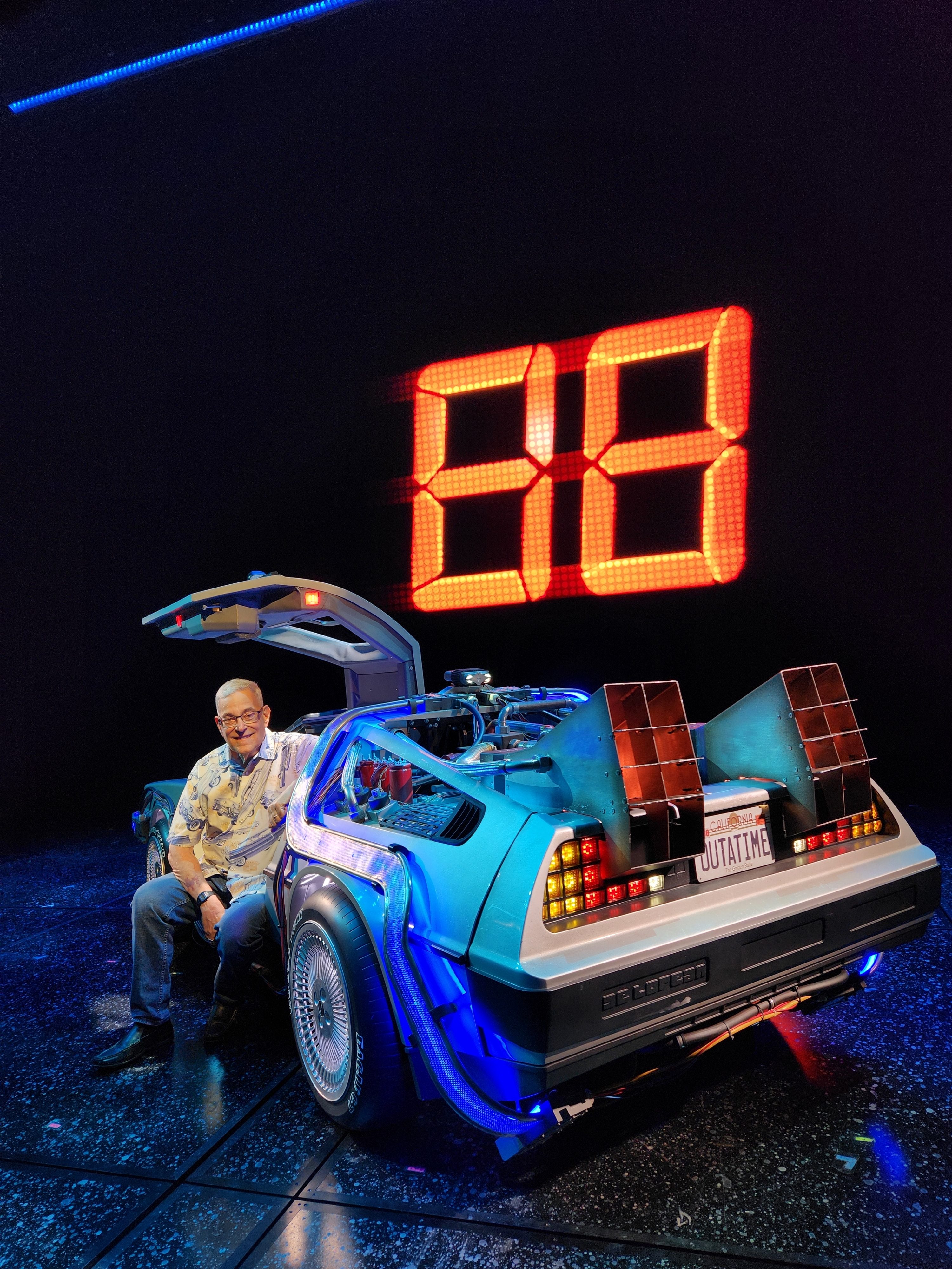 Bob Gale with DeLorean