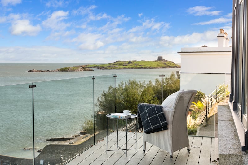 Balcony, with a view to Dalkey Island