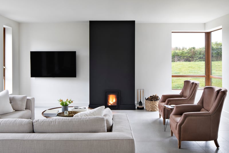 The living area in Jessica Glynn’s home in Kilmovee
