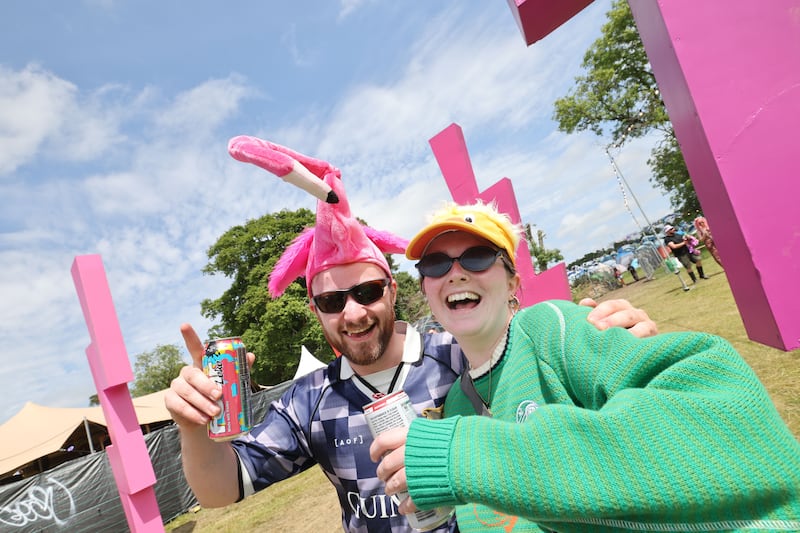 Michael Fitzgerald and Ciara O'Riordan from Dublin at the 2026 Beyond the Pale festival in Glendalough estate, Co Wicklow. Photograph: Alan Betson
