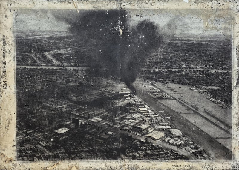 Michael Wann, Prospect of Constantinople (via Khartoum International Airport), charcoal on paper, 