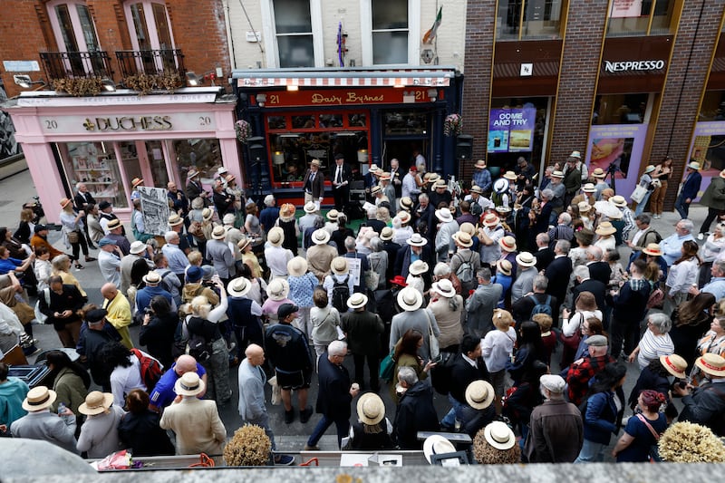 Bloomsday at Davy Byrnes and the Grafton Street area. Photograph: Nick Bradshaw/The Irish Times