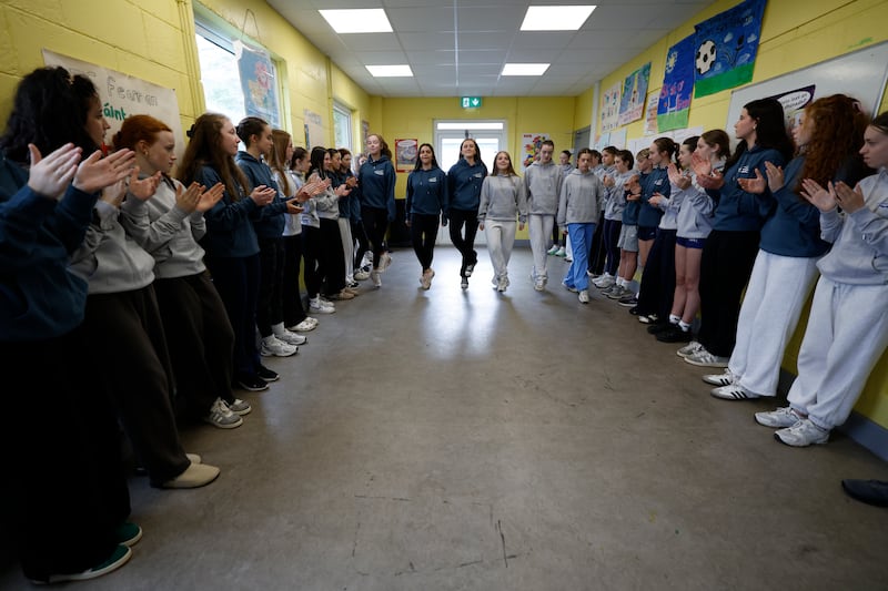 Students attending Irish college in Ballyferriter, on the Dingle Peninsula. Photograph: Nick Bradshaw/The Irish Times