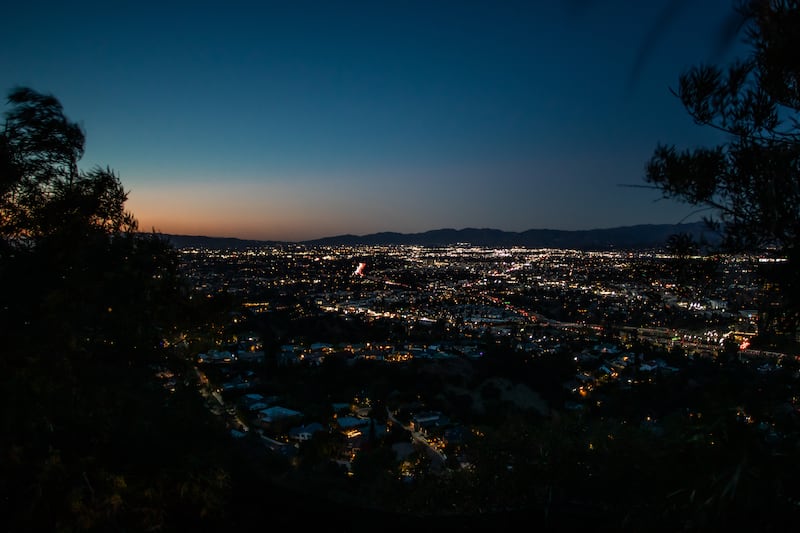Mulholland Drive in Hollywood. Photograph: Apu Gomes/Getty Images