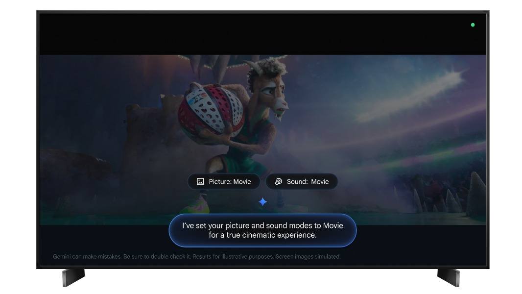 Gemini Google TV Adjust settings