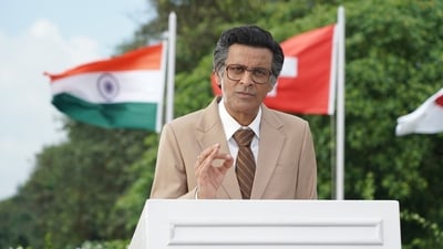 Manoj Bajpayee in a still from his latest film, Governor.