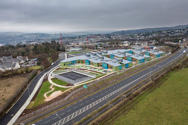 Aerial view of the Little Angels School in Letterkenny