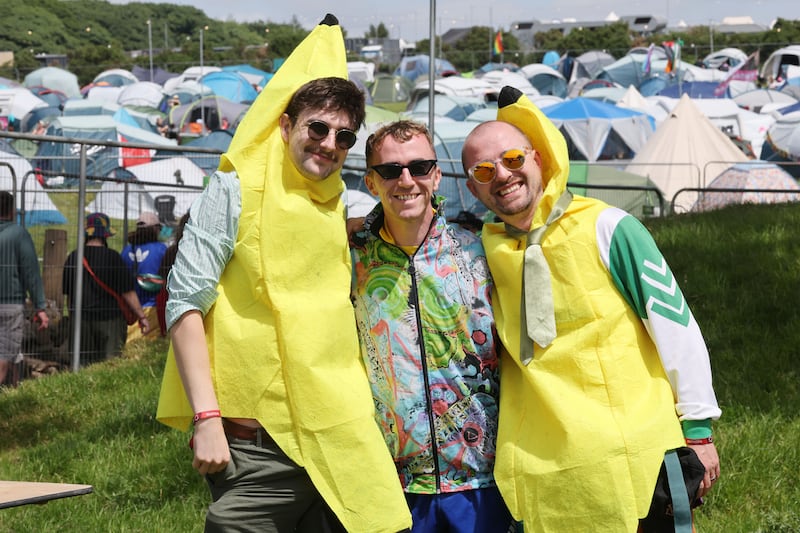 Daire Canavan, Ciaran Fitzgerald and Tom Higgins from Galway at Beyond the Pale.
Photograph: Alan Betson
