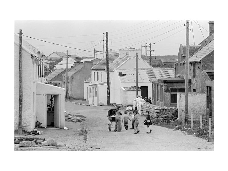Children playing at West Town on Tory Island in the late 1970s. Photograph: Eric Luke