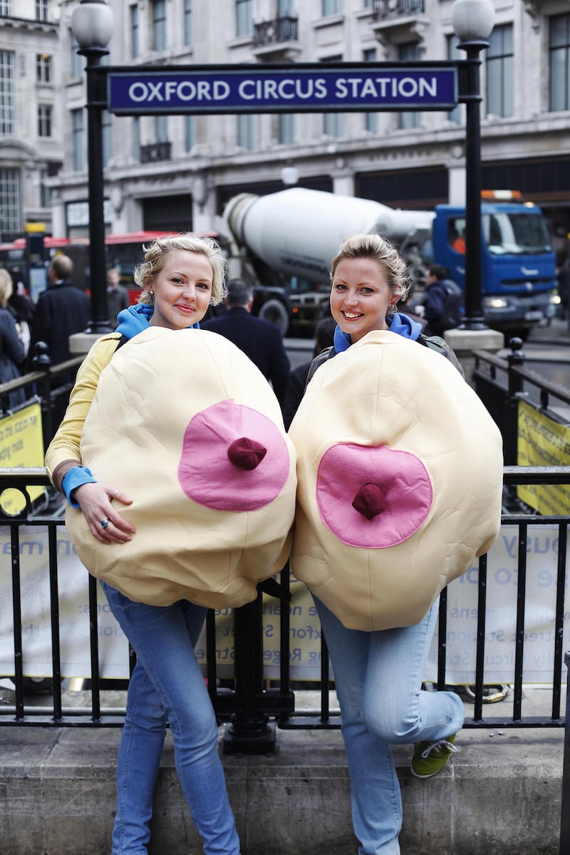 Maren (left) and Kris Hallenga founded CoppaFeel! after Kris was diagnosed with breast cancer at 23