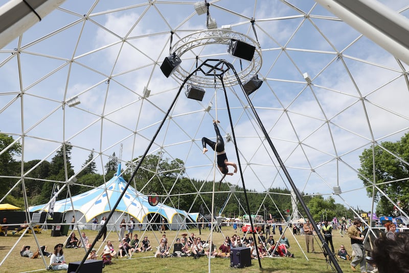The Hi Pony show at the 2026 Beyond the Pale festival in Glendalough estate, Co Wicklow. Photograph: Alan Betson
