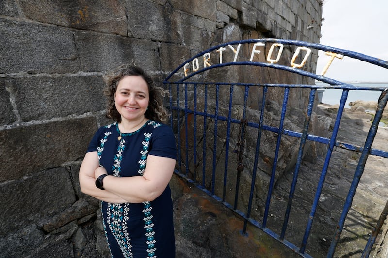 Suad Aldarra at the Forty Foot in Dublin.  Photograph: Nick Bradshaw