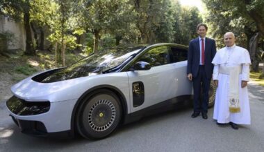 Pope Leo XIV Receives Ferrari Luce Steering Wheel
