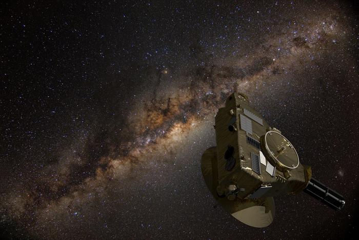 An SwRI-led study sheds light on the deceleration of the solar wind as it journeys away from the Sun and interacts with and picks up interstellar material. NASA’s New Horizons spacecraft measured the solar wind as it traveled from just beyond Uranus’ orbit into the outer Kuiper Belt (red shaded region), detailing the gradual slowdown caused by interactions with interstellar materials (red line). Credit Southwest Research Institute