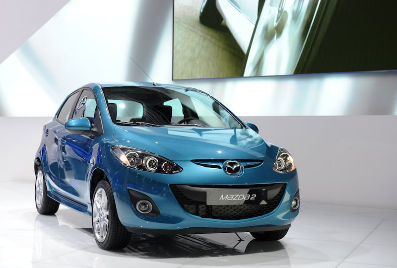 A Mazda 2 from 2010. The show will open to public on October 2, 2010. Photograph: Miguel Medina/AFP via Getty Images