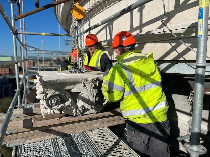 Four Courts restoration: a historic capital is reinstated under the dome. Photograph: OPW