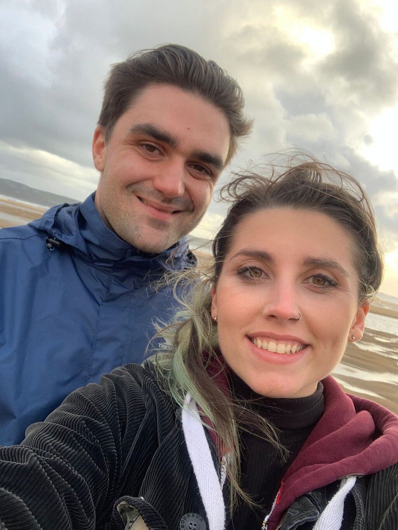 Sorcha McManigan from Dublin and her fiance Alan Kent