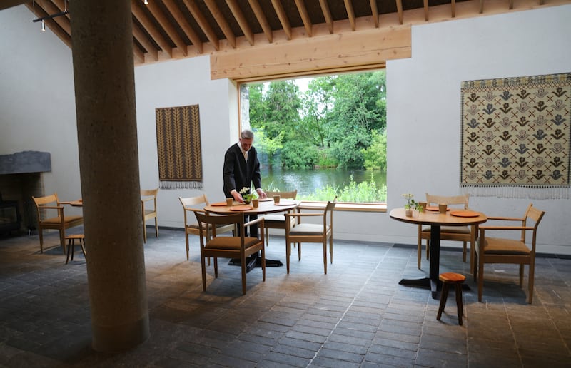 Ómós: Niall Flynn, head sommelier, in the dining room. Photograph: Bryan O’Brien