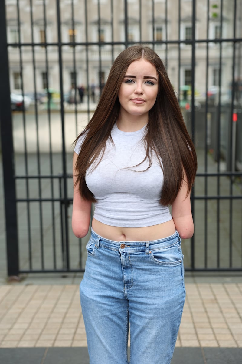 Sophie Lanigan, whose limbs were amputated after she developed sepsis. 'Everything had to be relearned.' Photograph: Dara Mac Dónaill