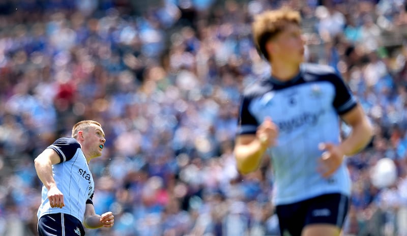 Dublin’s Con O’Callaghan looks on after a two-point effort against Cavan. Photograph: Ryan Byrne/Inpho