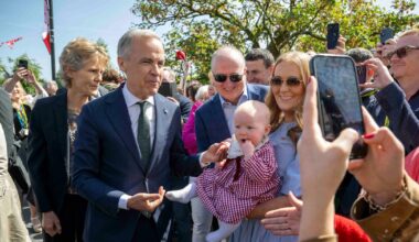 Sun shines on Mark Carney as Aughagower welcomes world leader – The Irish Times