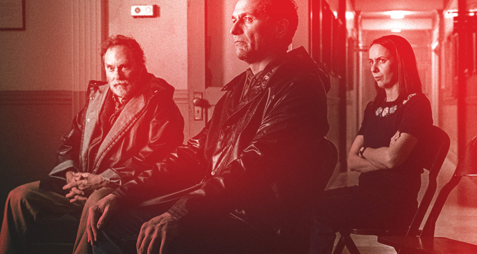 Stephen Root, Matthew Rhys and Kate O'Flannery in 'Widow's Bay'