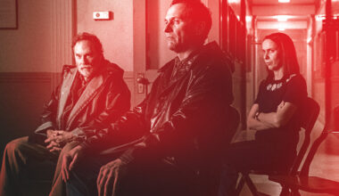 Stephen Root, Matthew Rhys and Kate O'Flannery in 'Widow's Bay'