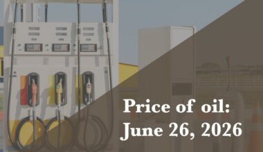 Current price of oil as of June 26, 2026