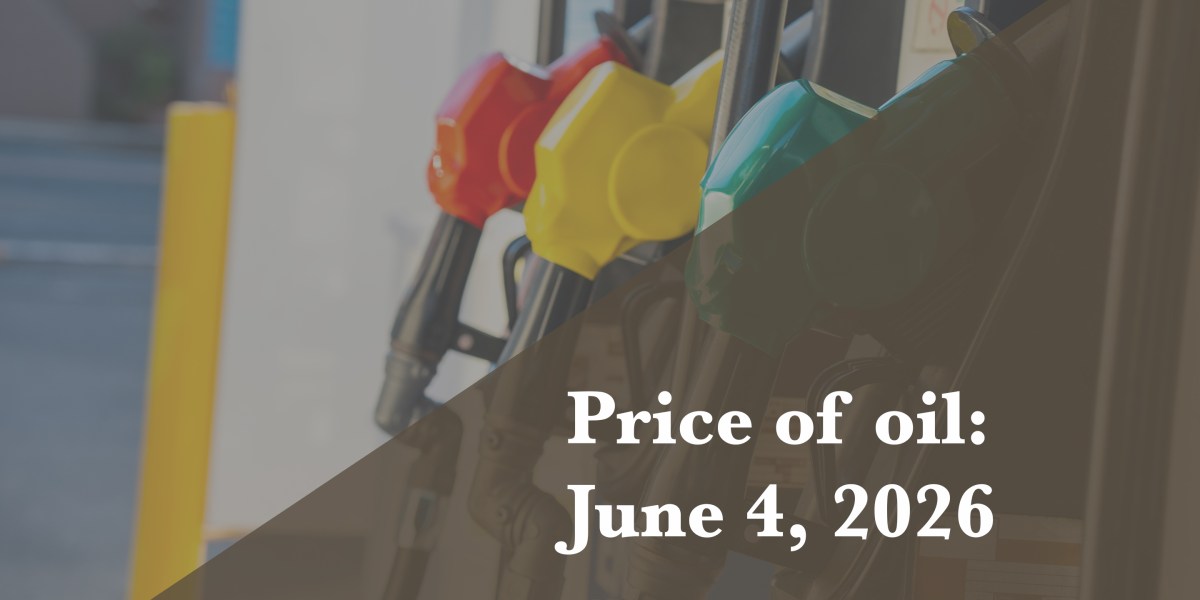 Current price of oil as of June 4, 2026