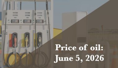 Current price of oil as of June 5, 2026