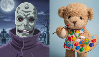 Screenshots from the AI-made YouTube content of faceless creators Terrorrking (left) and Teddy Pooh.