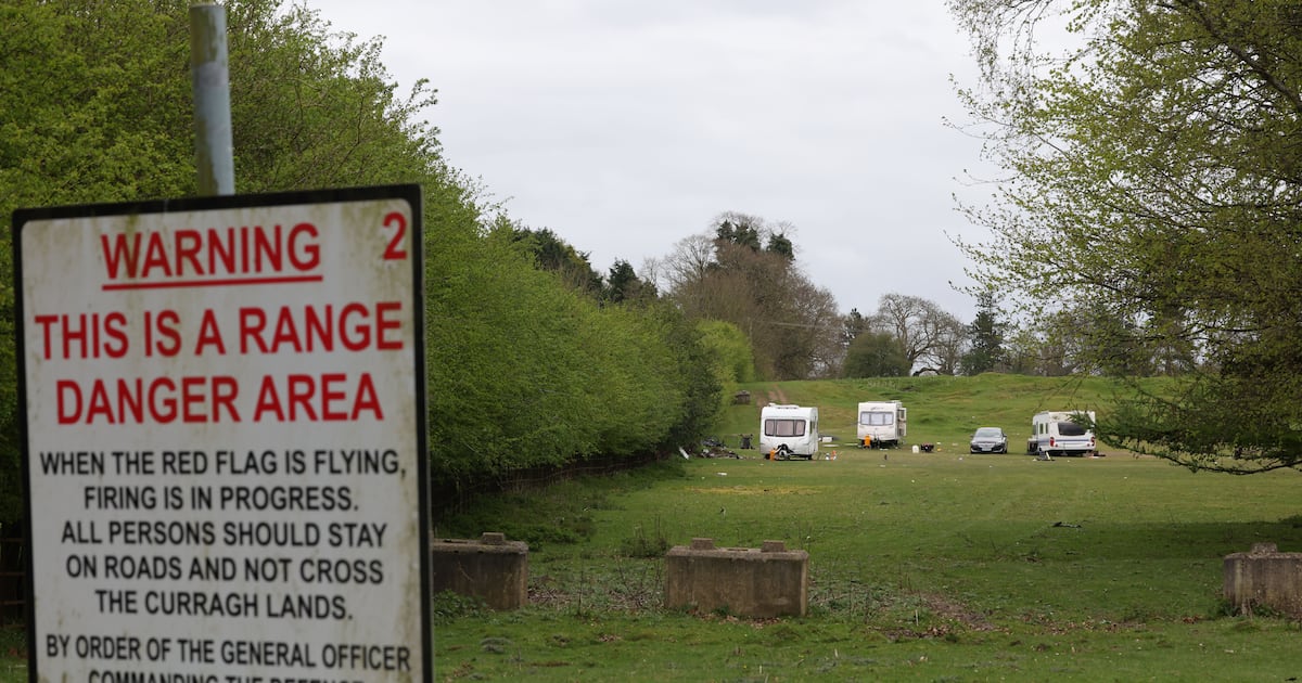 Two caravans parked on the Curragh are attracting others to the area, court told – The Irish Times