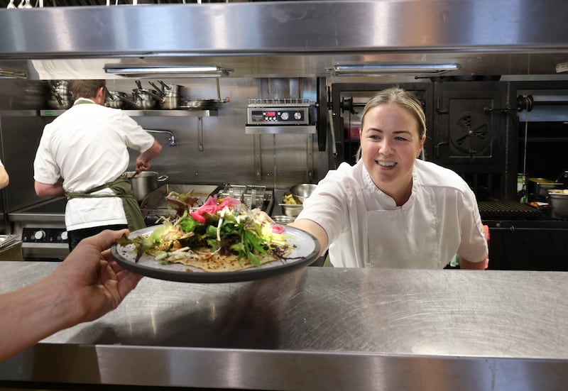 Sarah Croffey, co-owner and wife of head chef Jason O'Neill, at Fawn restaurant, Oranmore. Photograph: Joe O'Shaughnessy 