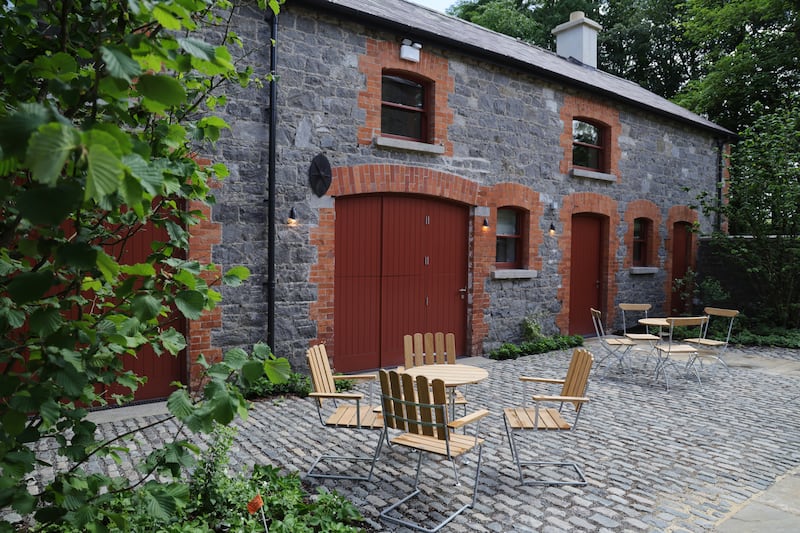 Ómós: Courtyard of guest house. Photograph: Bryan O’Brien