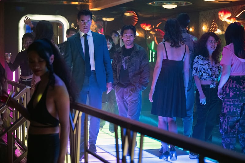 Colin Farrell and Jin Ha in Sugar, premiering June 19th, 2026, on Apple TV