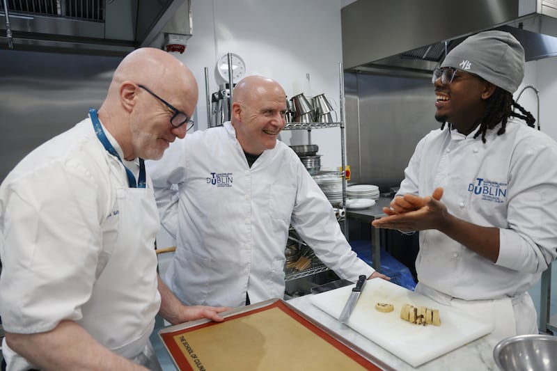 Paul Kelly, Conor Pope and Tanaka Muchegwa. Photograph: Bryan O’Brien