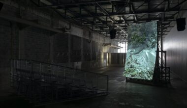Installation view, "Lucy Raven: Rounds," the Institute of Contemporary Art/Boston, 2026.
