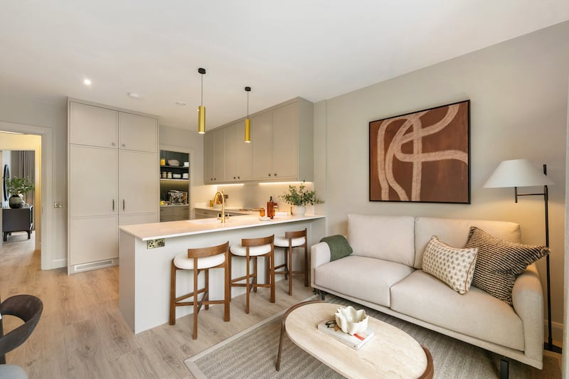 Open-plan kitchen and livingroom area