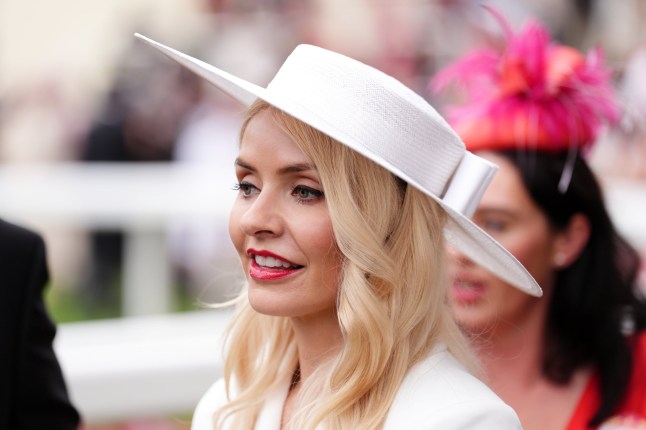 Holly Willoughby on day three of Royal Ascot at Ascot Racecourse, Berkshire. Picture date: Thursday June 18, 2026. PA Photo. Photo credit should read: John Walton/PA Wire. RESTRICTIONS: Use subject to restrictions. Editorial use only, no commercial use without prior consent from rights holder.