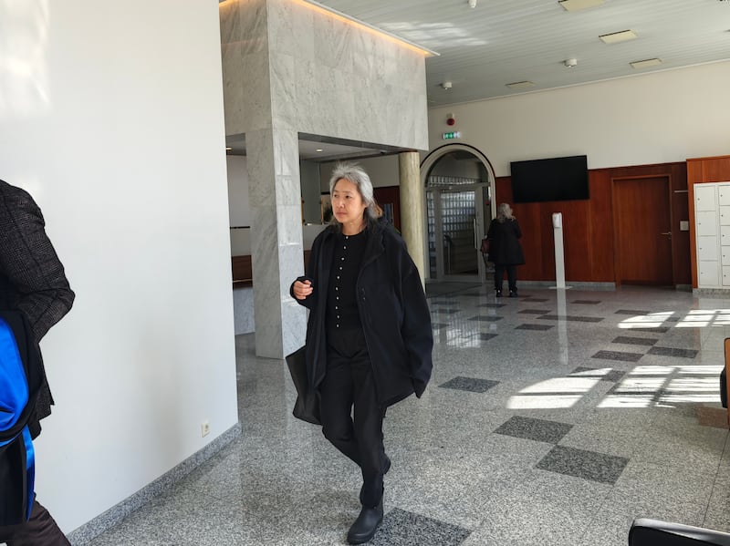Dublin-based French woman Ming Ting Mancel arriving for Tuesday's hearing at a Reykjavík court where she is on trial for the murder of her daughter Catherine in an alleged murder-suicide bid in which her husband also died. Photo: Karen McHugh