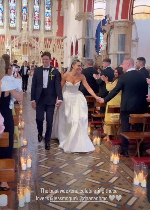 Jess McGurk and Daragh McCormack on their wedding day. Pic: Louise Cantillon/Instagram