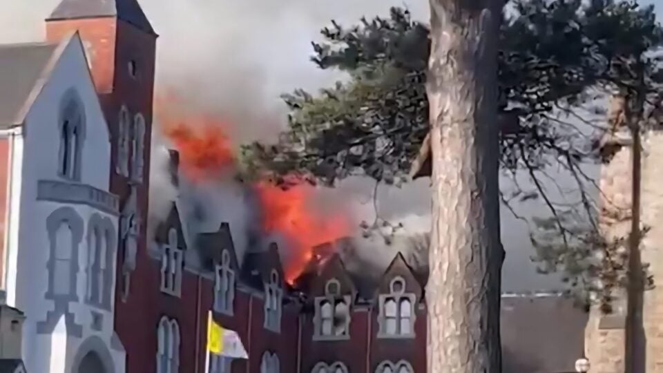 VIDEO: Fire at Downpatrick former convent started deliberately